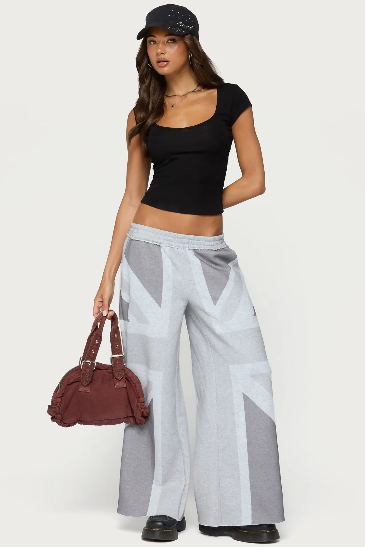London Rush Wide Leg Sweatpants sold by Edikted