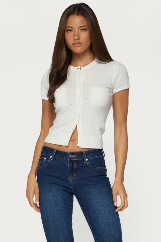 Kiyomi Knit Button Up Top made by Edikted