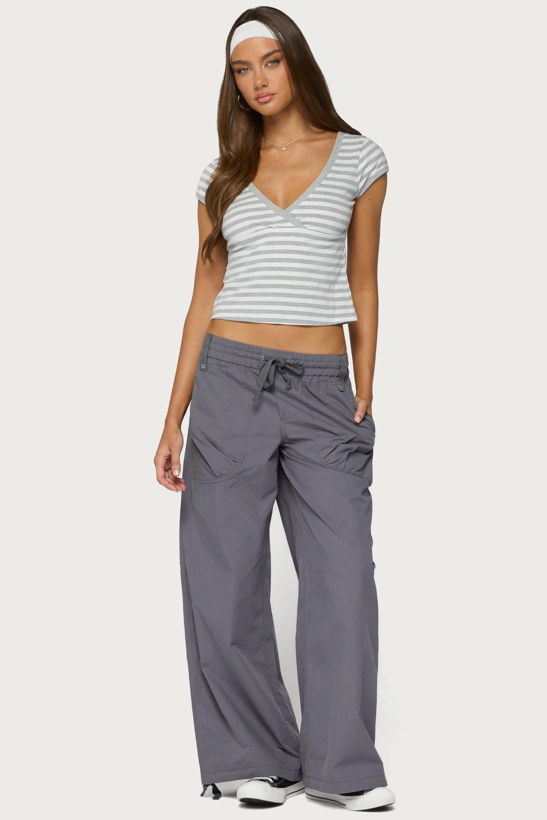 Kathleen Oversized Cotton Cargo Pants sold by Edikted product image thumbnail 5