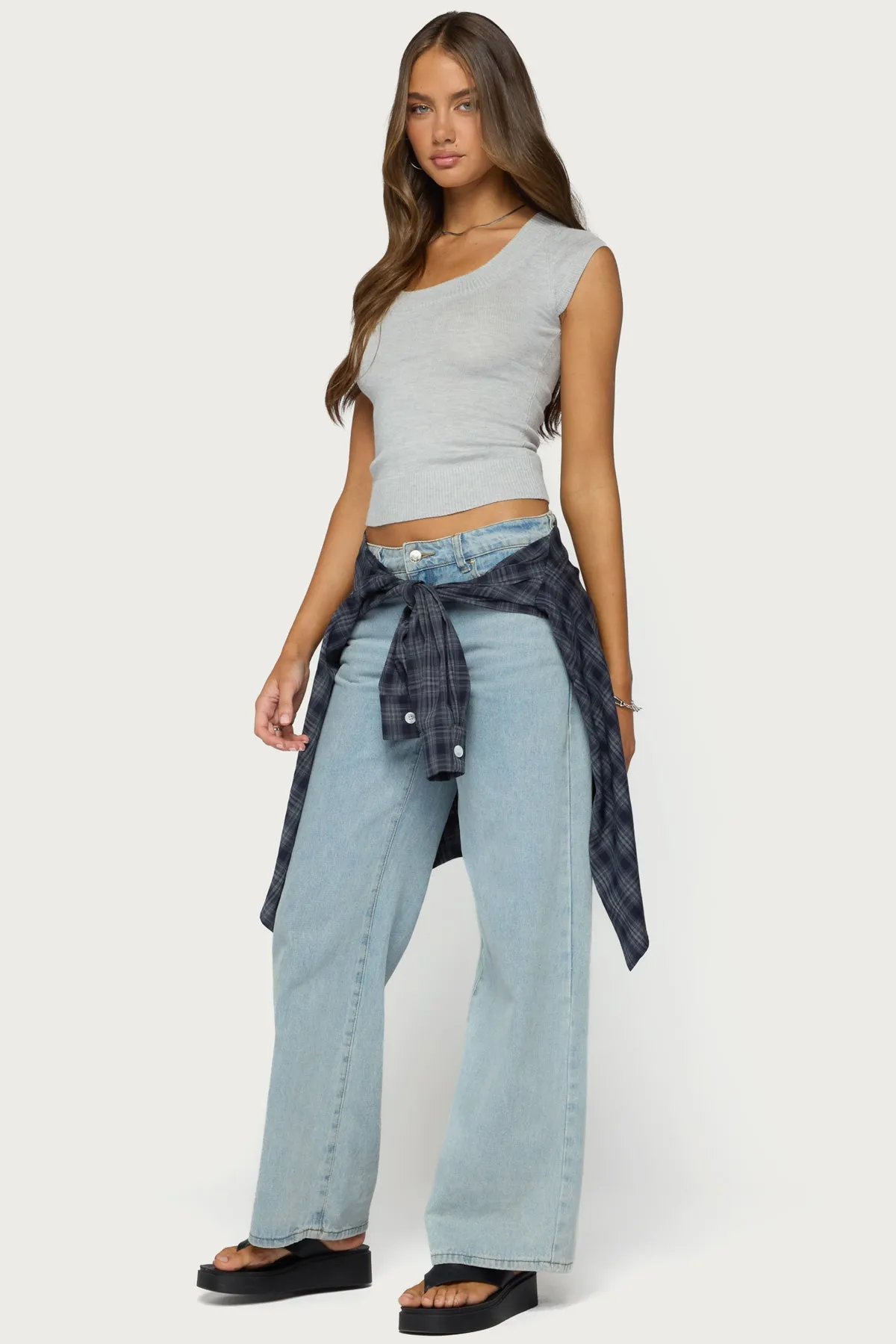 Somin Knit Scoop Neck Top sold by Edikted product image thumbnail 4