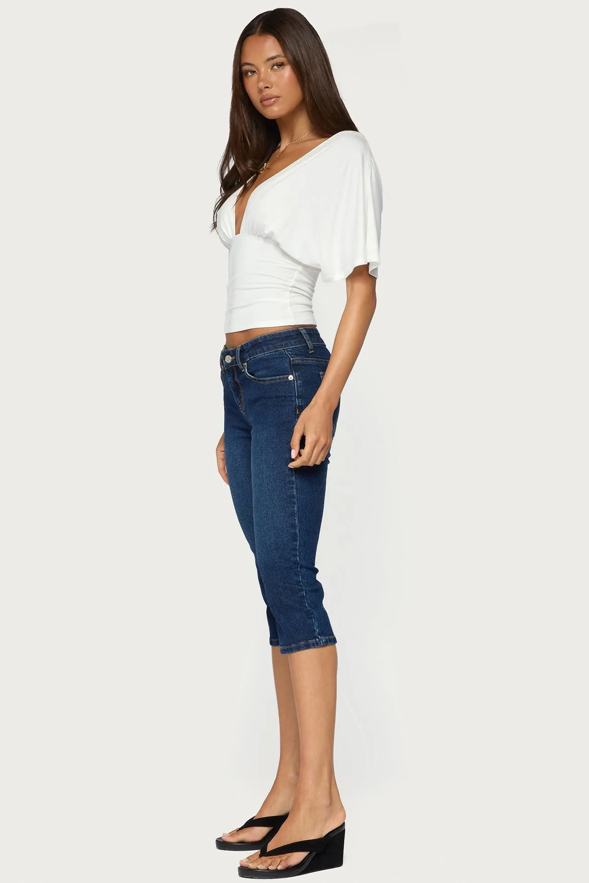 Betee Flutter Plunge Neck Top sold by Edikted product image thumbnail 4