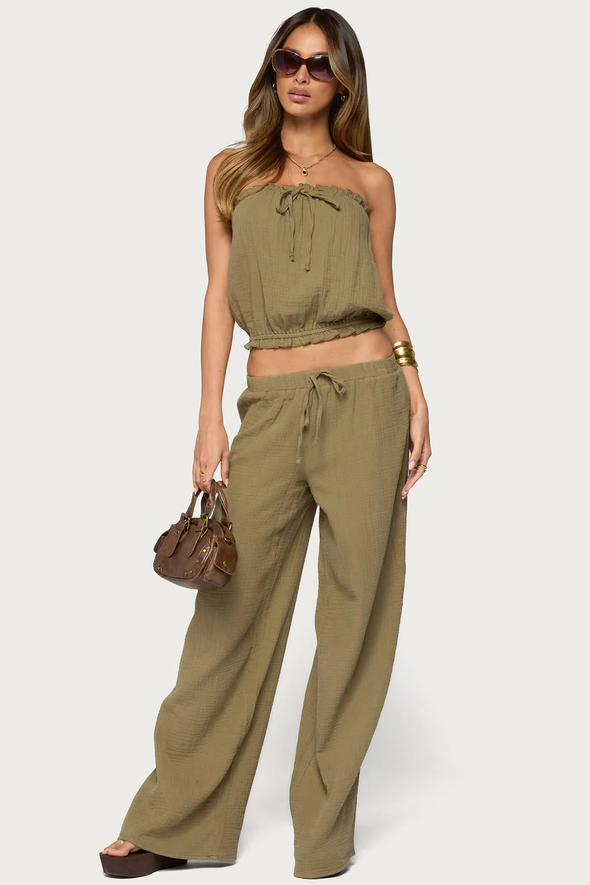Viktoria Strapless Gauze Bubble Top sold by Edikted product image thumbnail 2