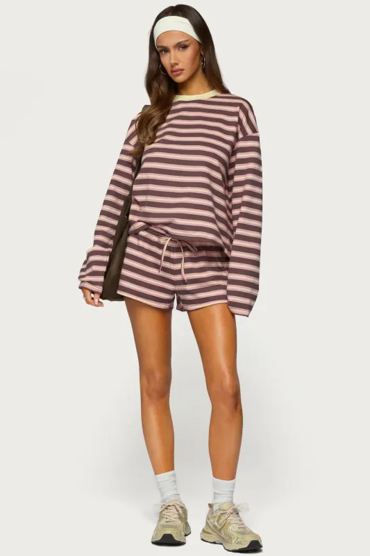 Blanchy Striped Shorts made by Edikted