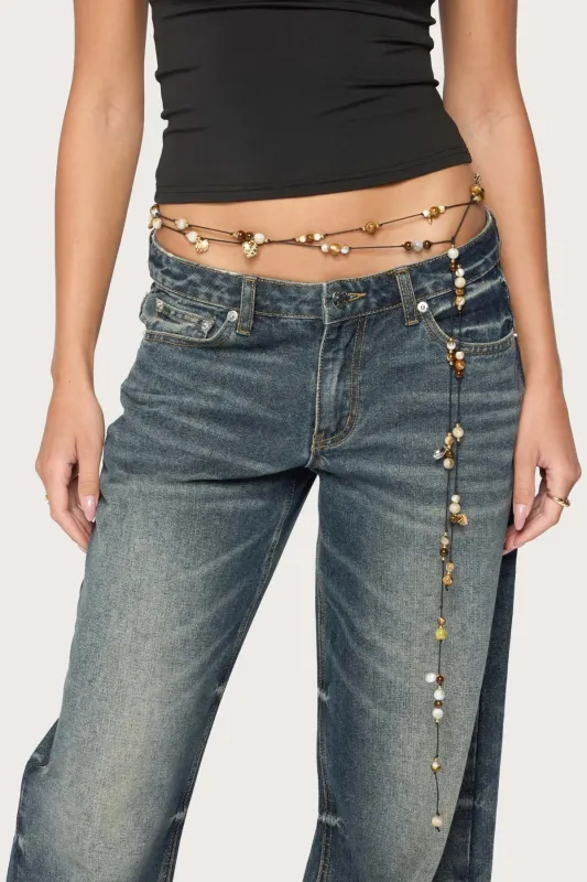 Mixed Bead Cord Belt made by Edikted