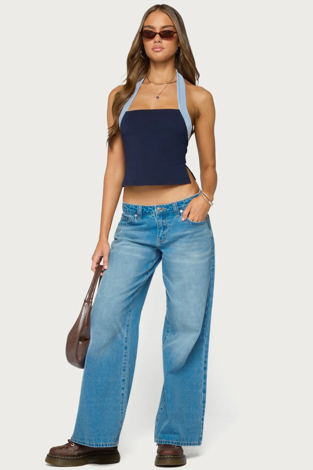 Tanna Contrast Halter Top sold by Edikted product image thumbnail 2