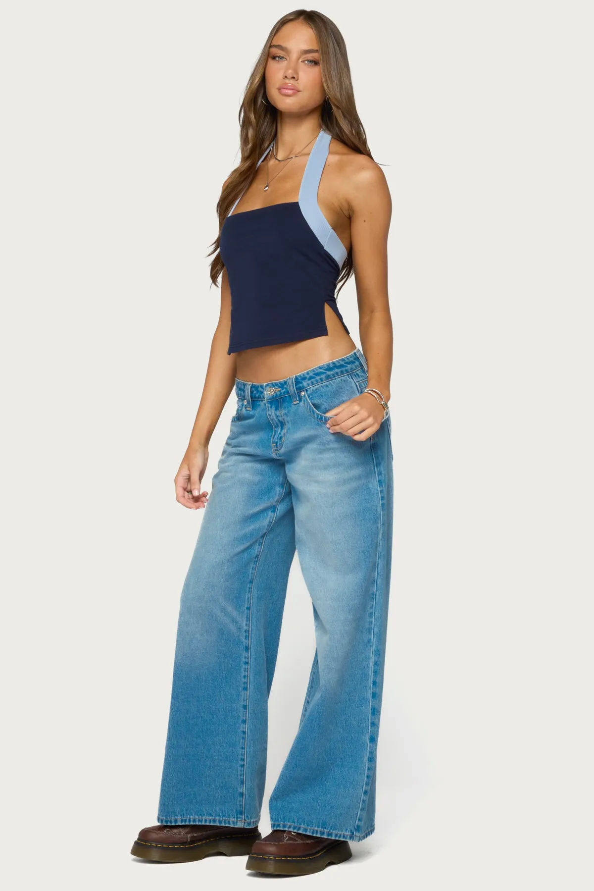 Tanna Contrast Halter Top sold by Edikted product image thumbnail 4