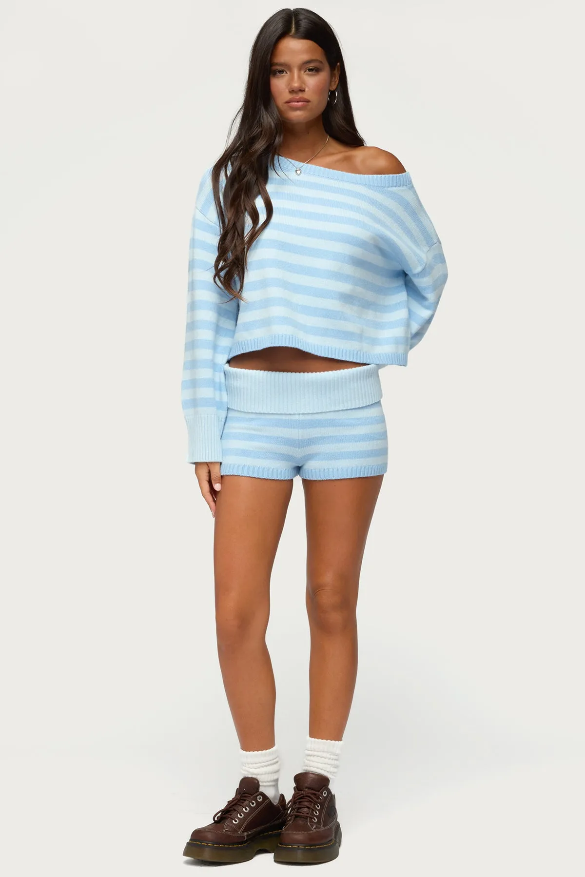 Saphi Striped Oversized Knit Sweater sold by Edikted product image thumbnail 5
