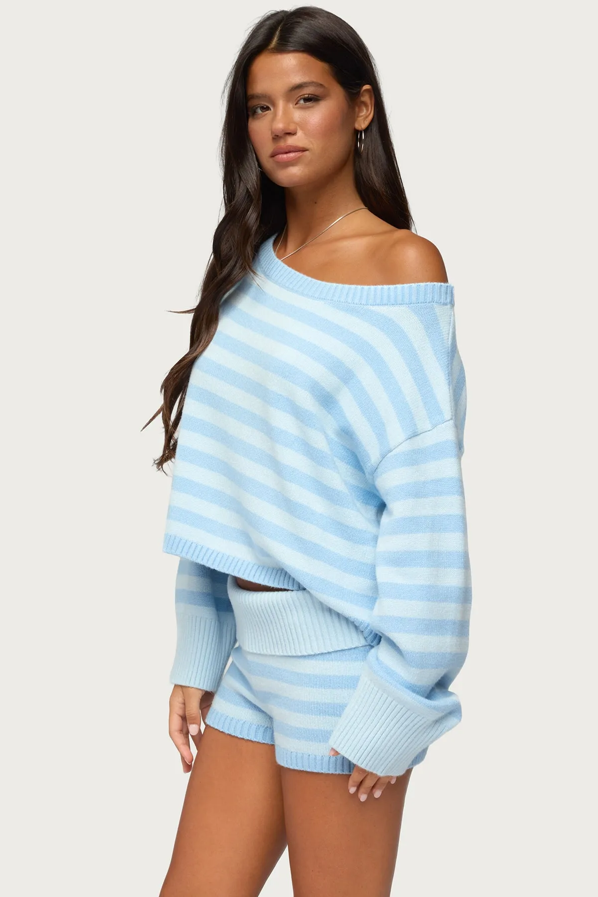 Saphi Striped Oversized Knit Sweater sold by Edikted product image thumbnail 3