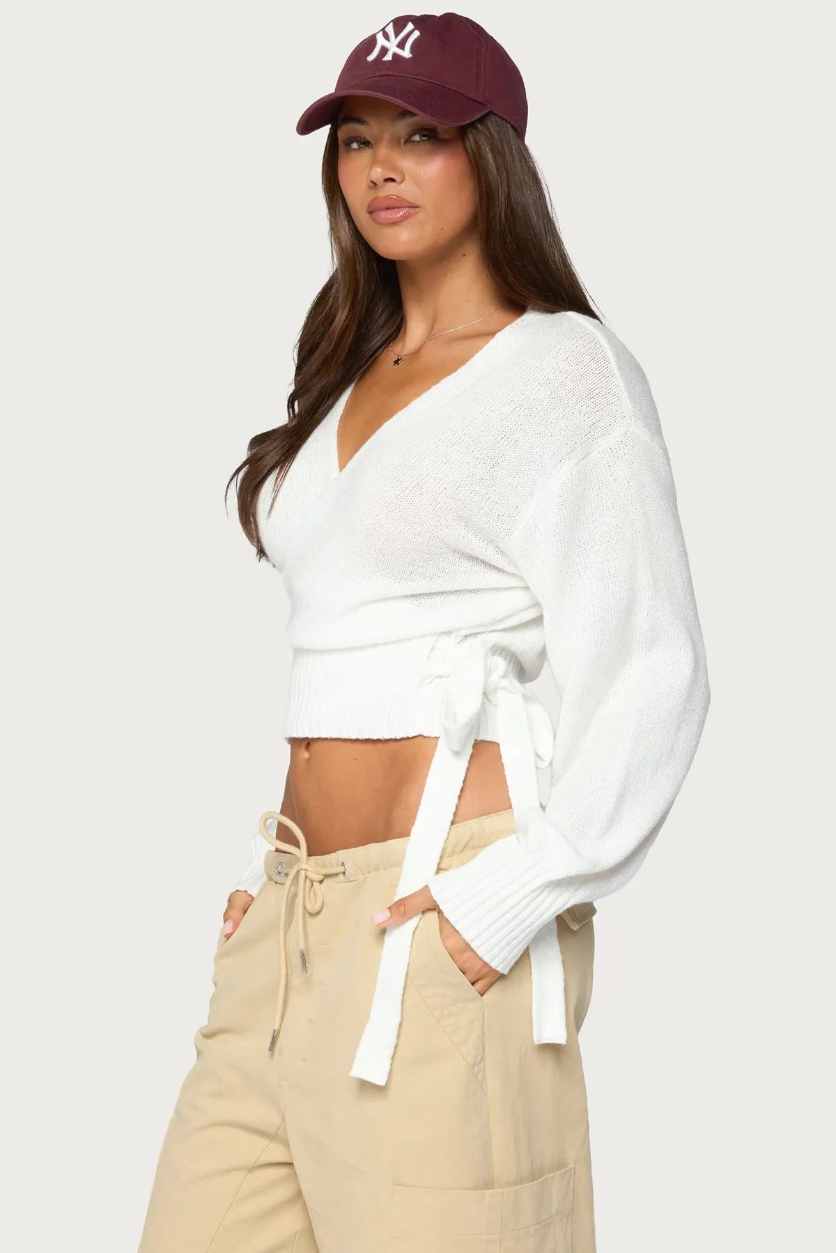 Stella Wrap Knit Cardigan sold by Edikted product image thumbnail 3