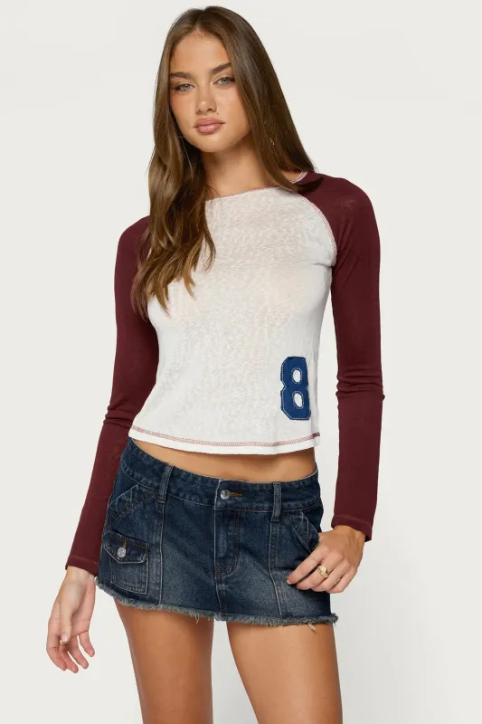 Julika Contrast Long Sleeve Top made by Edikted