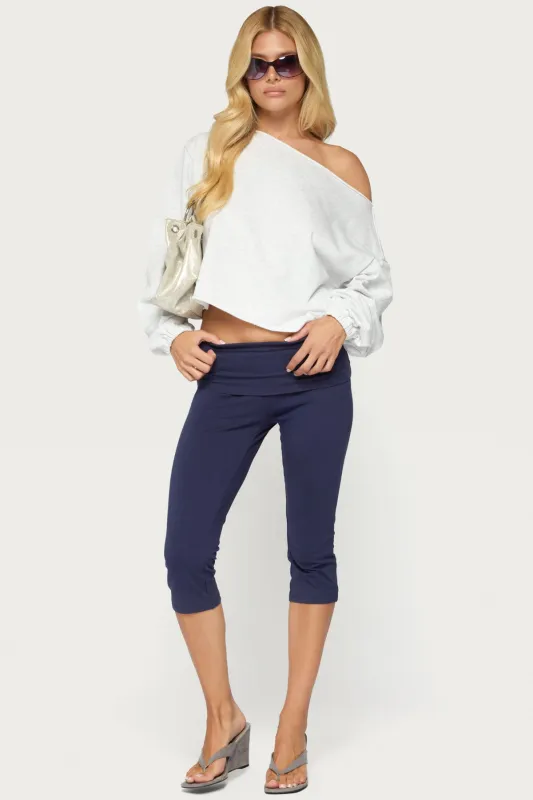 Rocio Foldover Capri Pants made by Edikted