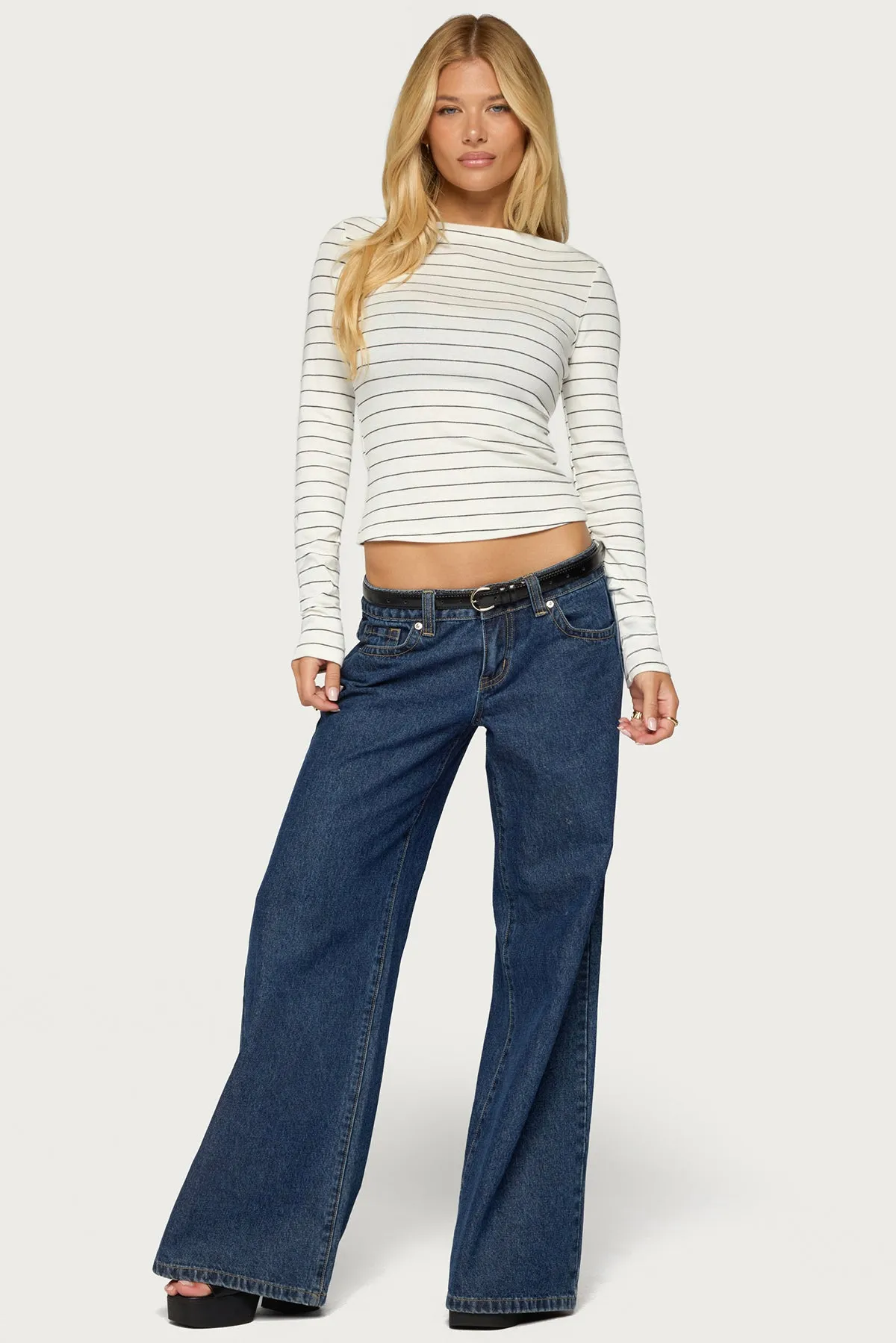 Tamarya Striped Long Sleeve Top sold by Edikted product image thumbnail 2