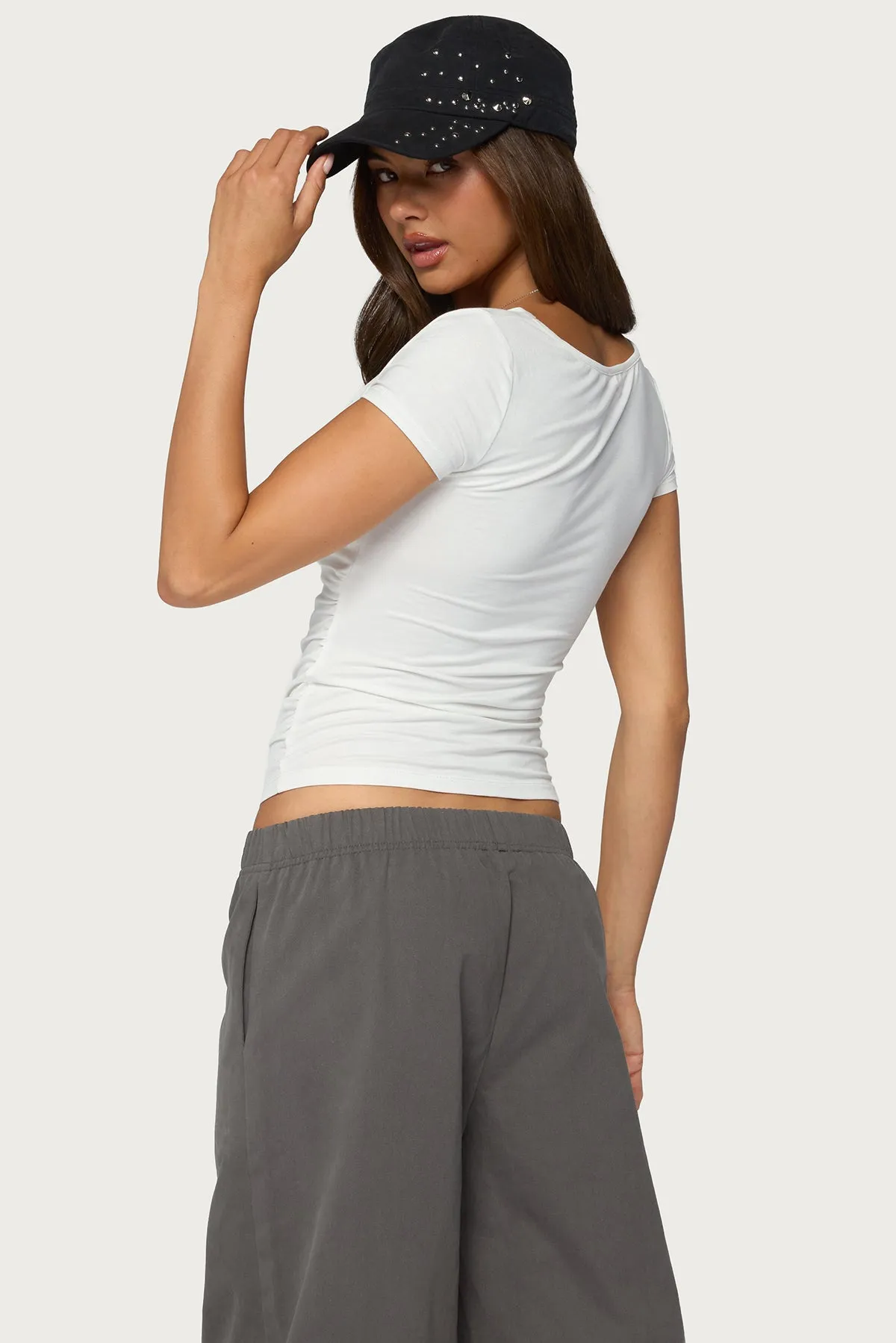 Yoya Layered Cowl Neck Top sold by Edikted product image thumbnail 4