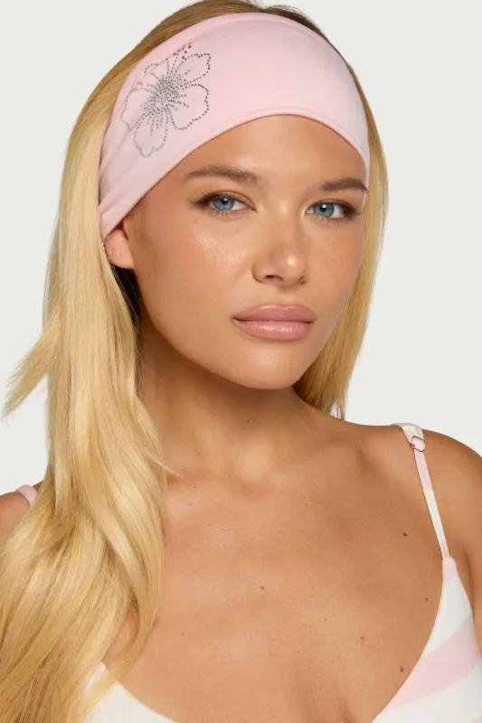 Hibiscus Rhinestone Headband made by Edikted