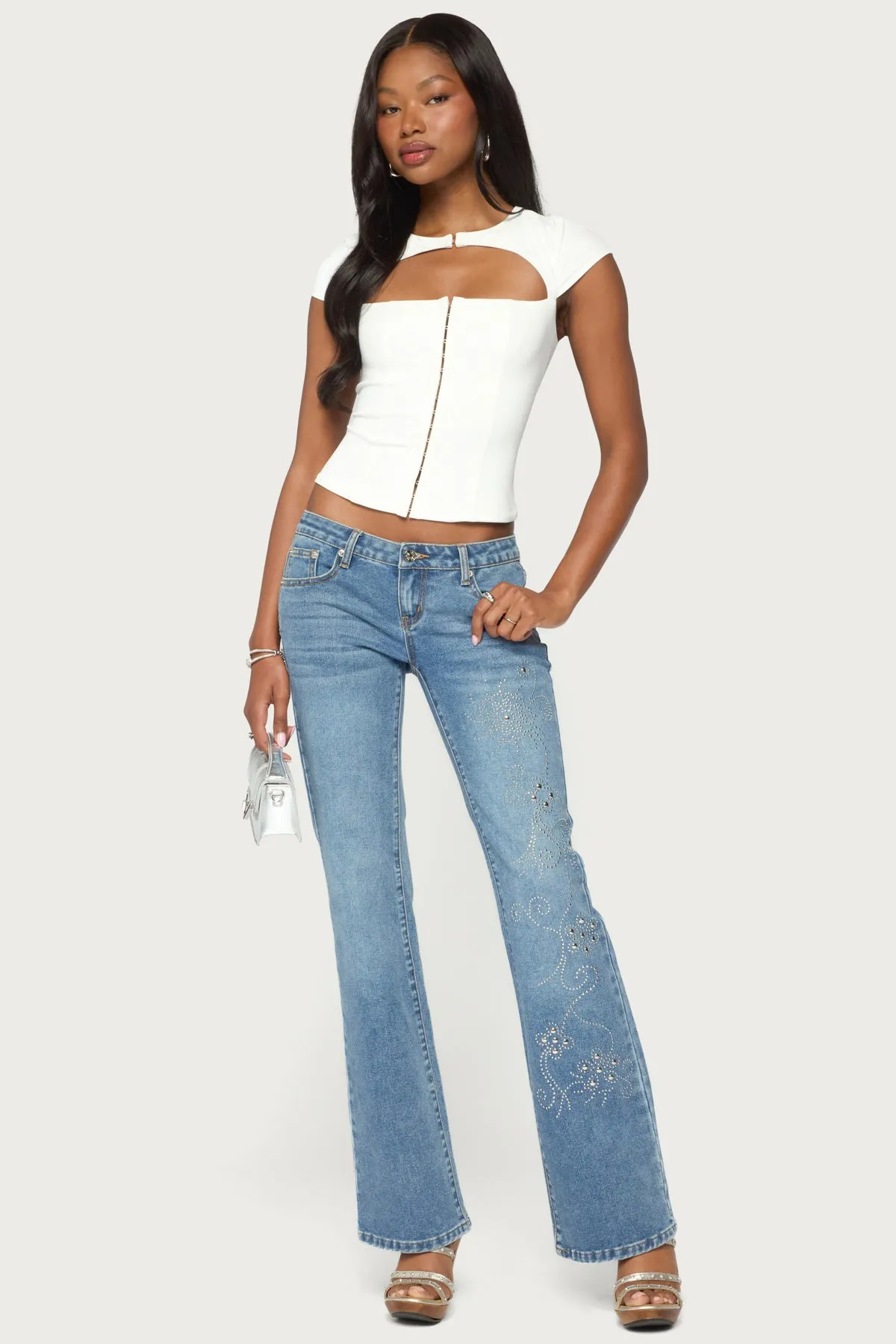 Dava Hook & Eye Cutout Corset sold by Edikted product image thumbnail 2