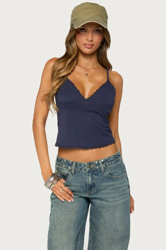 Lotto Lacey V Neck Tank Top made by Edikted