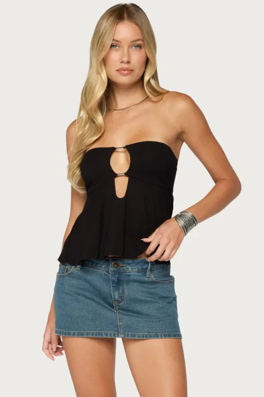 Nikita Strapless Cutout Top made by Edikted