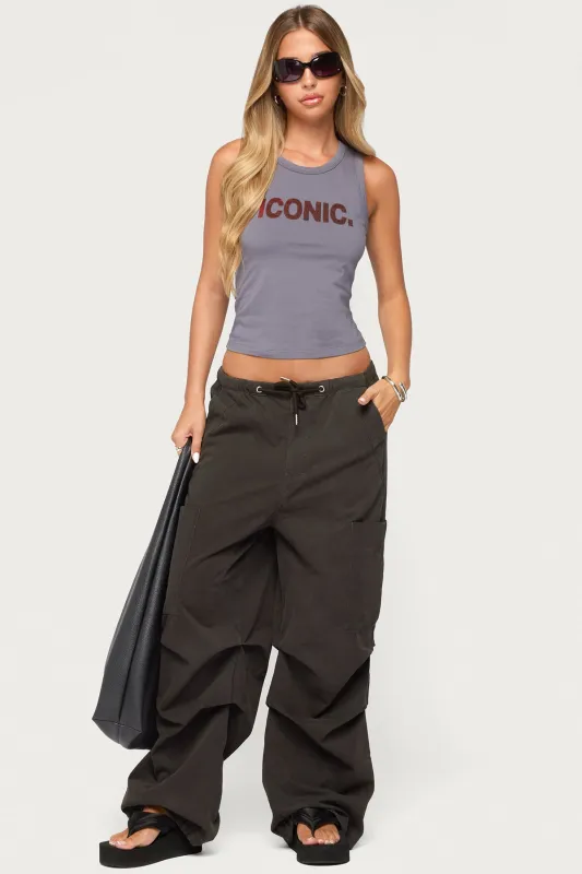 Emzi Baggy Cotton Cargo Pants made by Edikted
