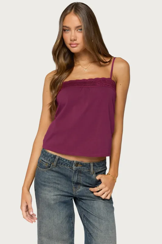 Abbe Lacey Tank Top made by Edikted