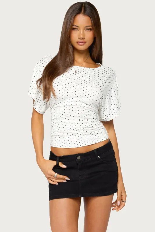 Abriana Ruched Waist Top made by Edikted