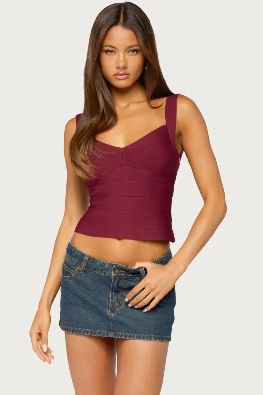 Ianthe Knit Bandage Top made by Edikted