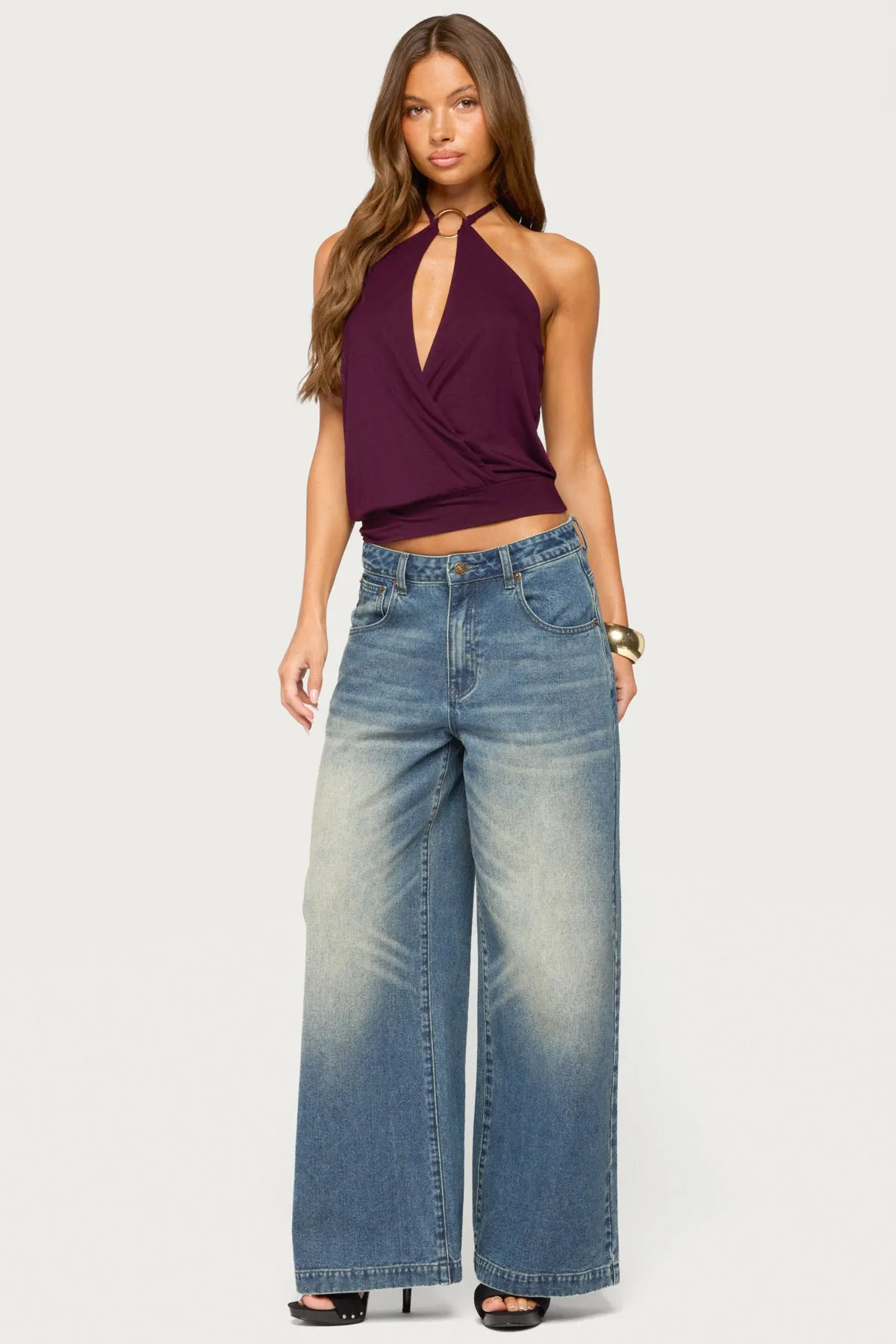 Metta Ring Cutout Halter Top sold by Edikted product image thumbnail 5