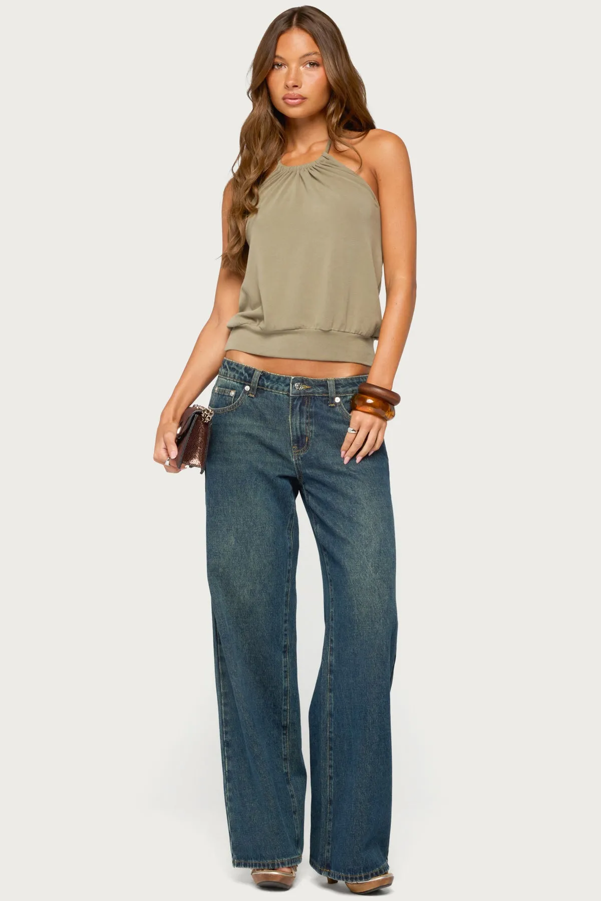 Bondi Cinched Waist Halter Top sold by Edikted product image thumbnail 2