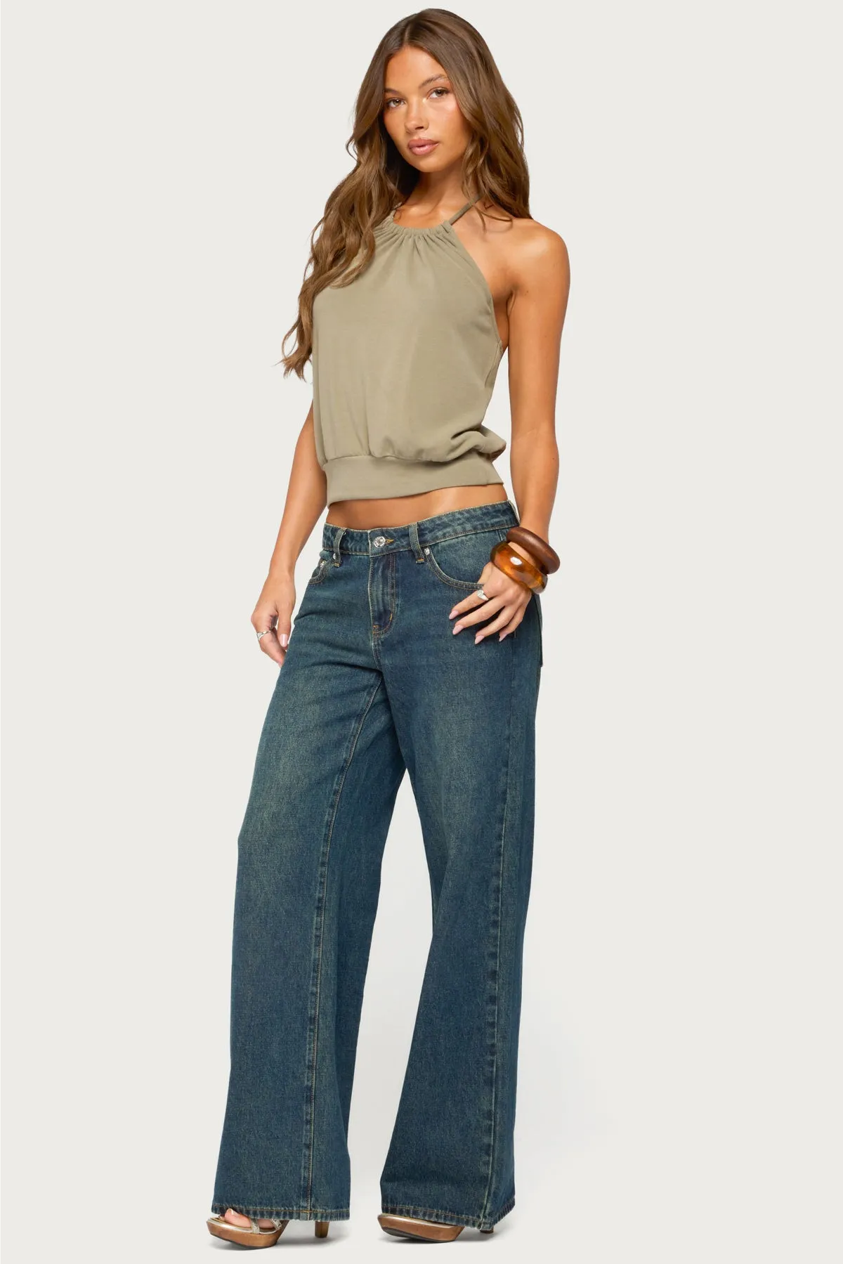 Bondi Cinched Waist Halter Top sold by Edikted product image thumbnail 5