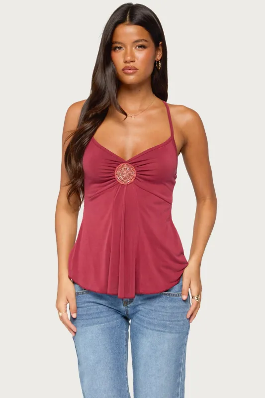 Kirstine Bead Patch Tank Top made by Edikted