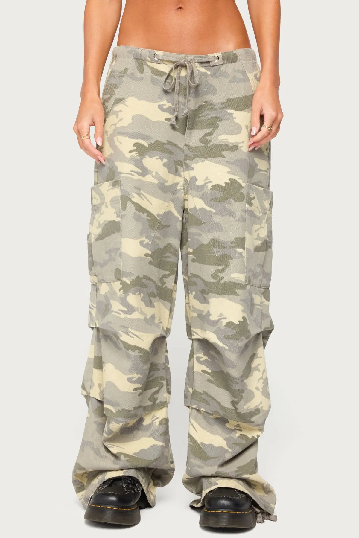 Emzi Baggy Cotton Cargo Pants sold by Edikted product image thumbnail 2
