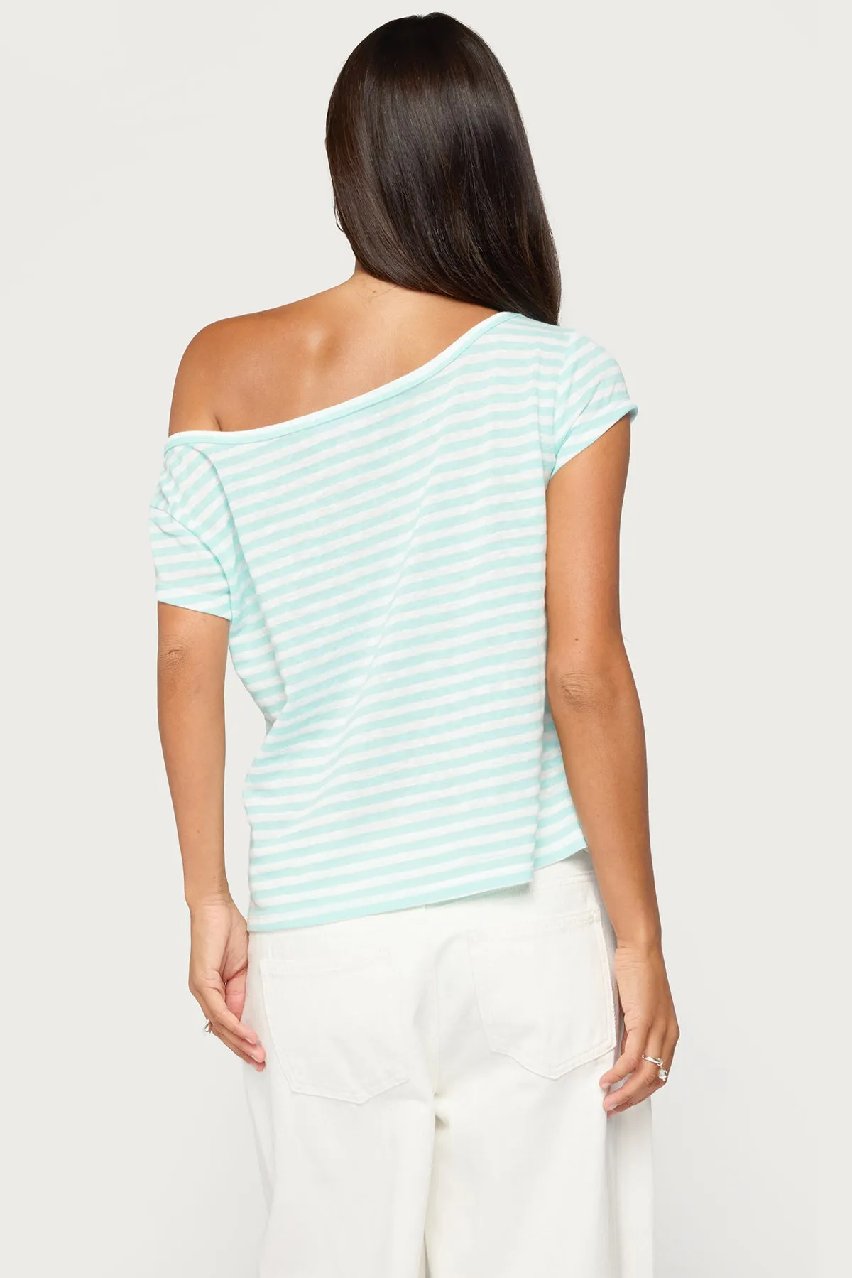Chanelle Off Shoulder Striped Top sold by Edikted product image thumbnail 5