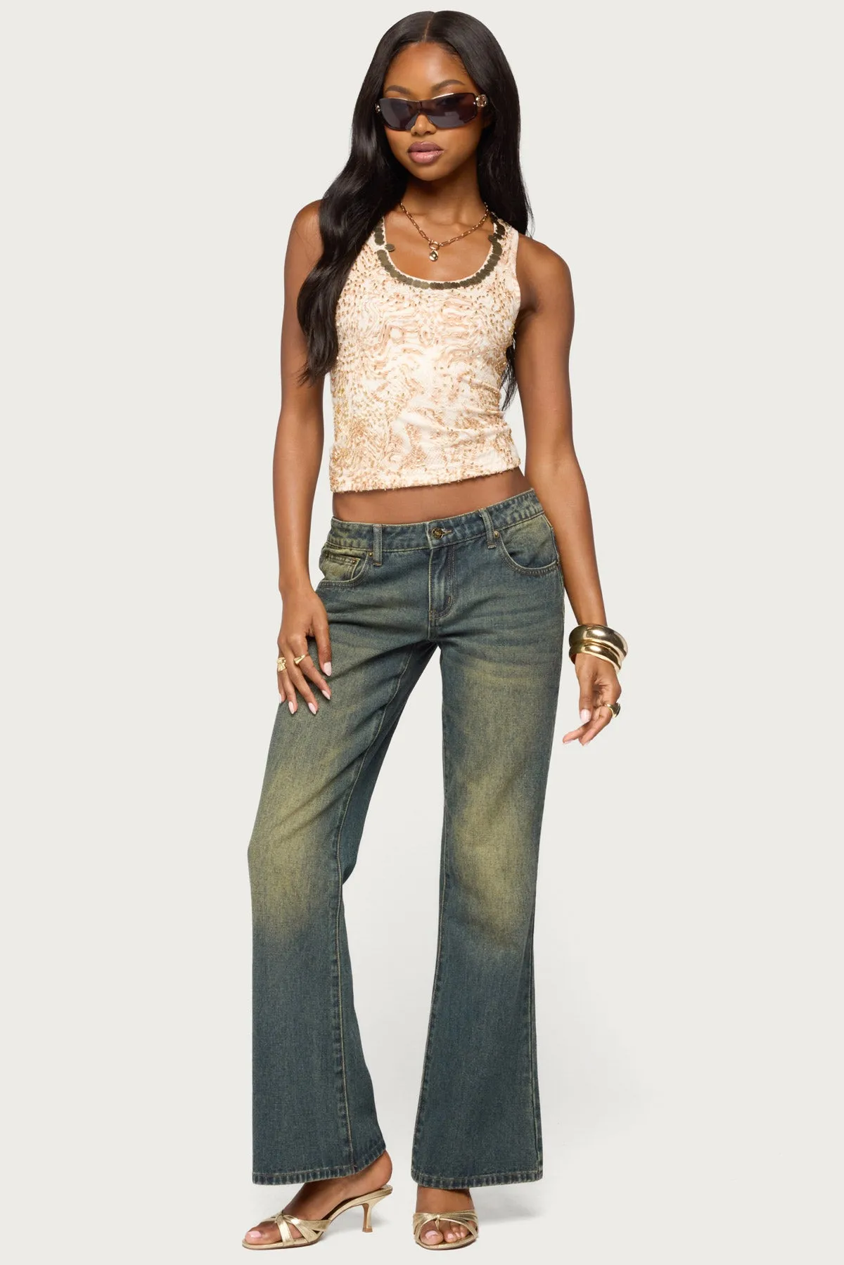 Prado Beaded Sequin Printed Tank Top sold by Edikted product image thumbnail 2