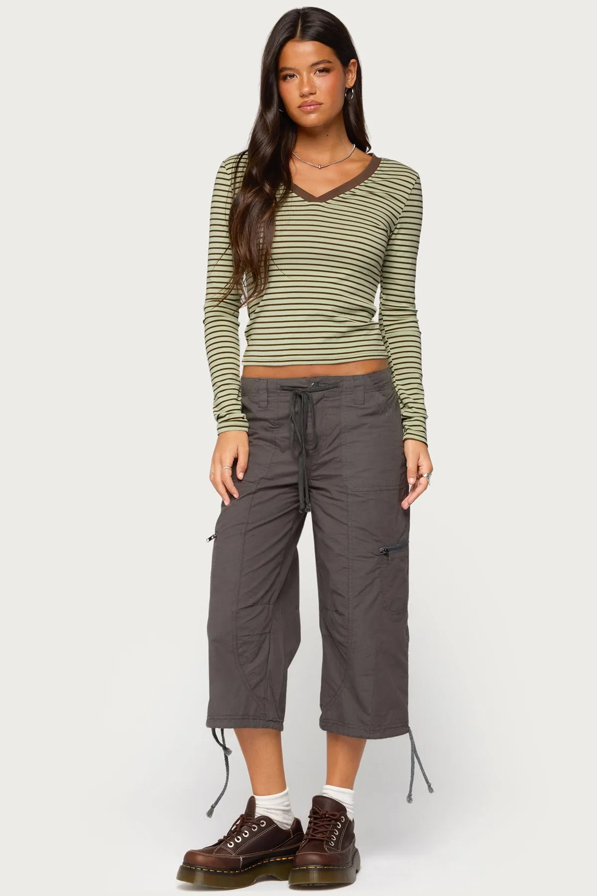 Yania Striped Long Sleeve Top sold by Edikted product image thumbnail 5