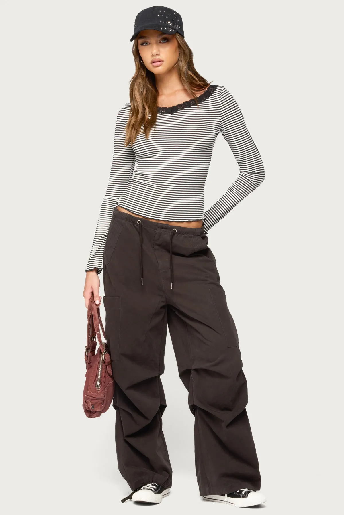 Jaela Lacey Striped Top sold by Edikted product image thumbnail 2