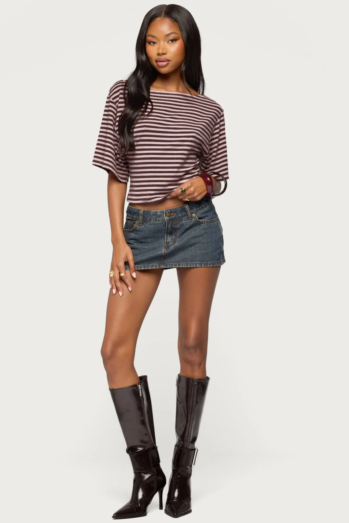 Jadan Striped Off Shoulder Top sold by Edikted product image thumbnail 4
