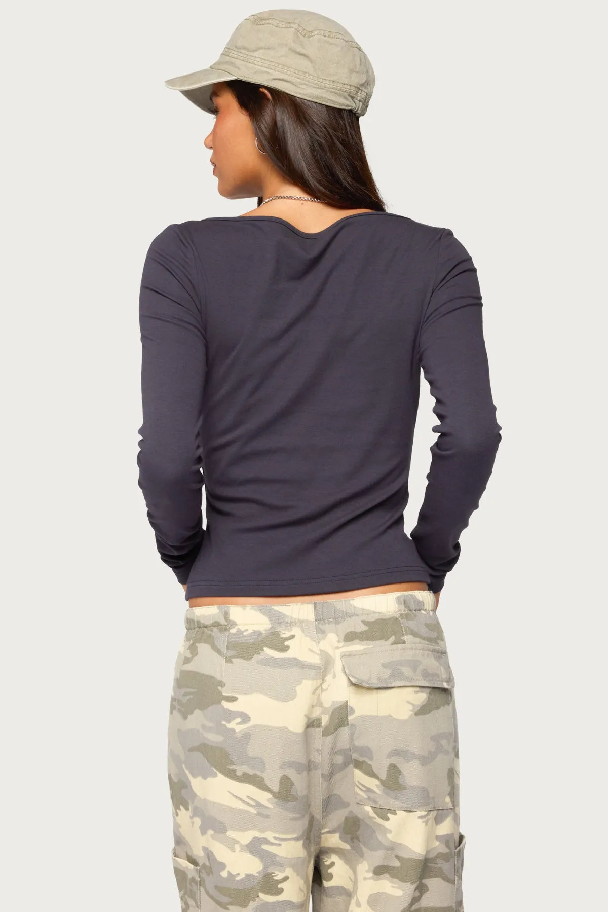 Savi Boat Neck Long Sleeve Top sold by Edikted product image thumbnail 4