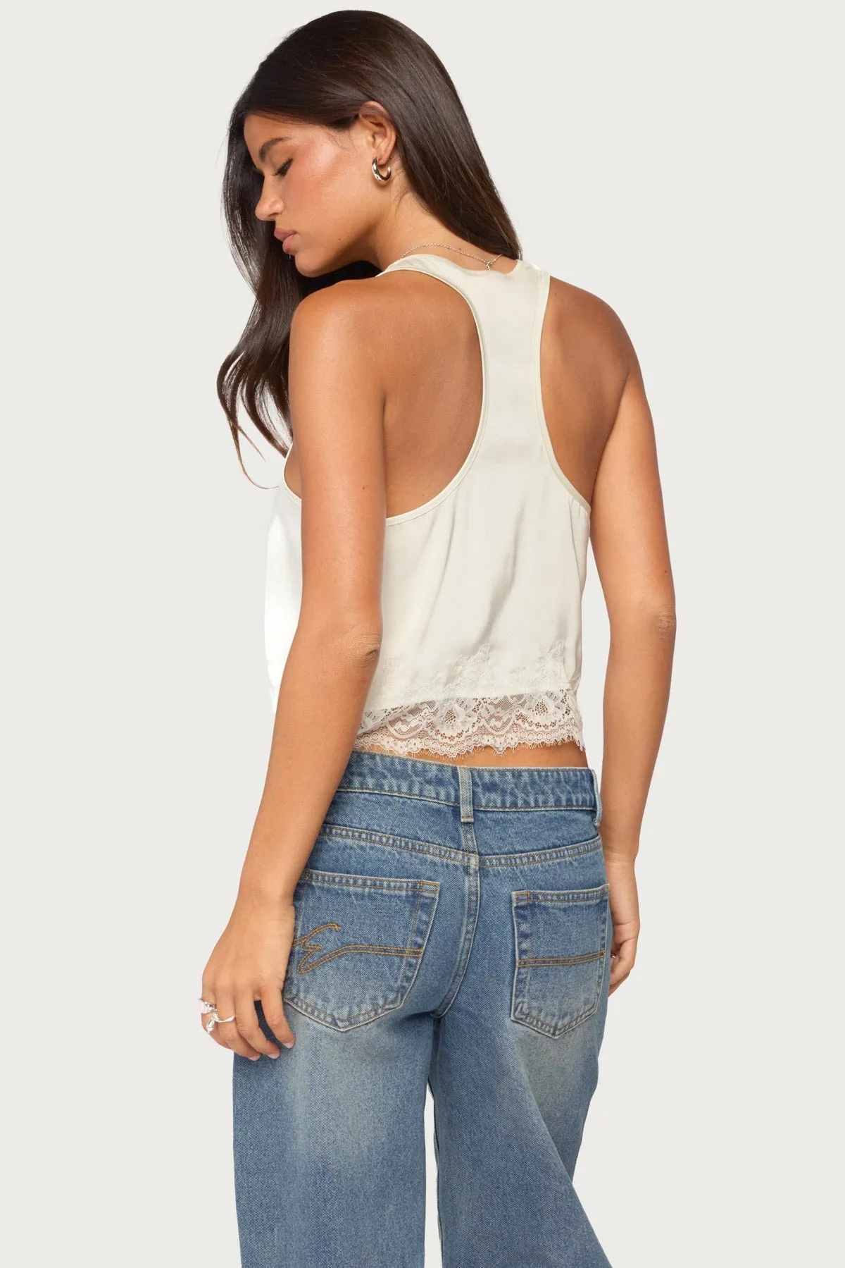 Onie Lacey Satin Effect Tank Top sold by Edikted product image thumbnail 5