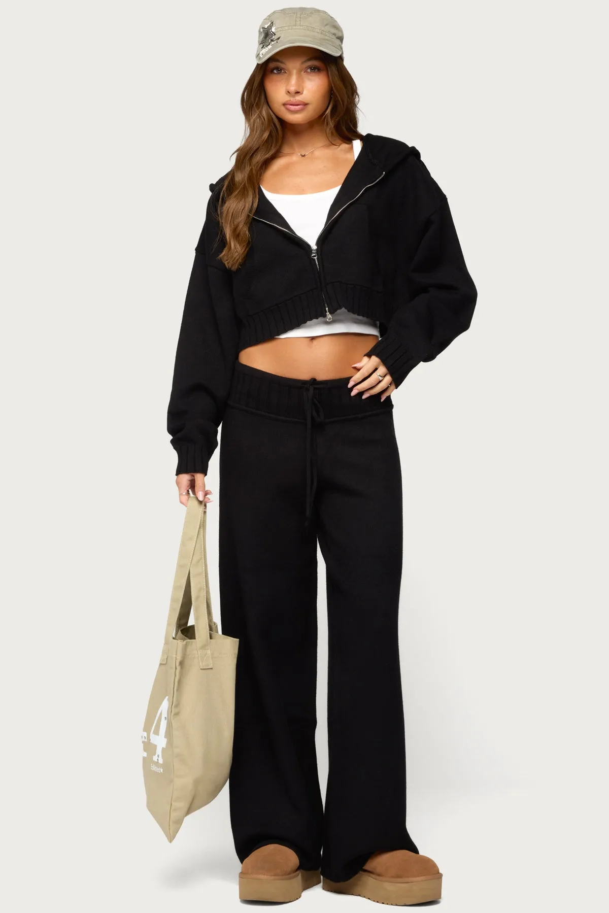 Russell Knit Hooded Cardigan sold by Edikted product image thumbnail 2