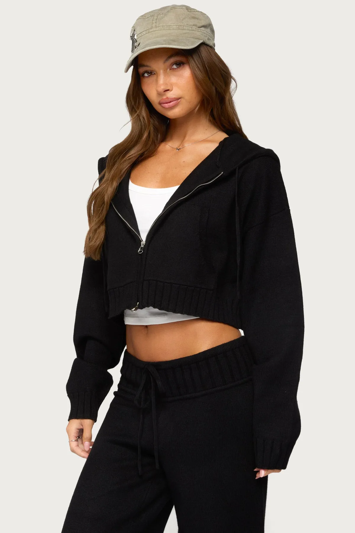 Russell Knit Hooded Cardigan sold by Edikted product image thumbnail 3