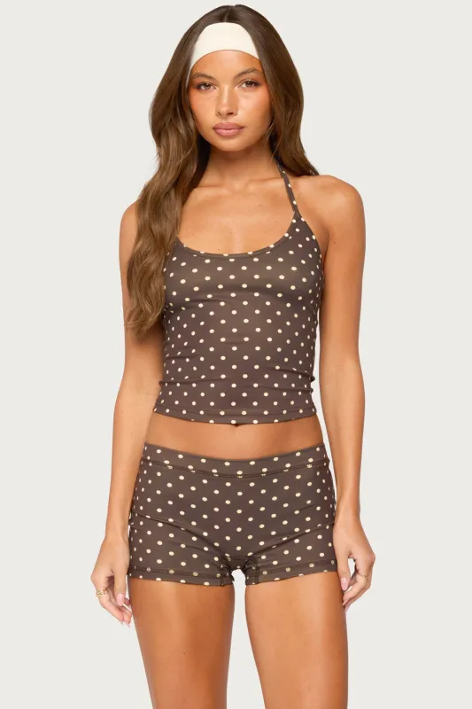 Lisah Polka Dot Halter Top made by Edikted