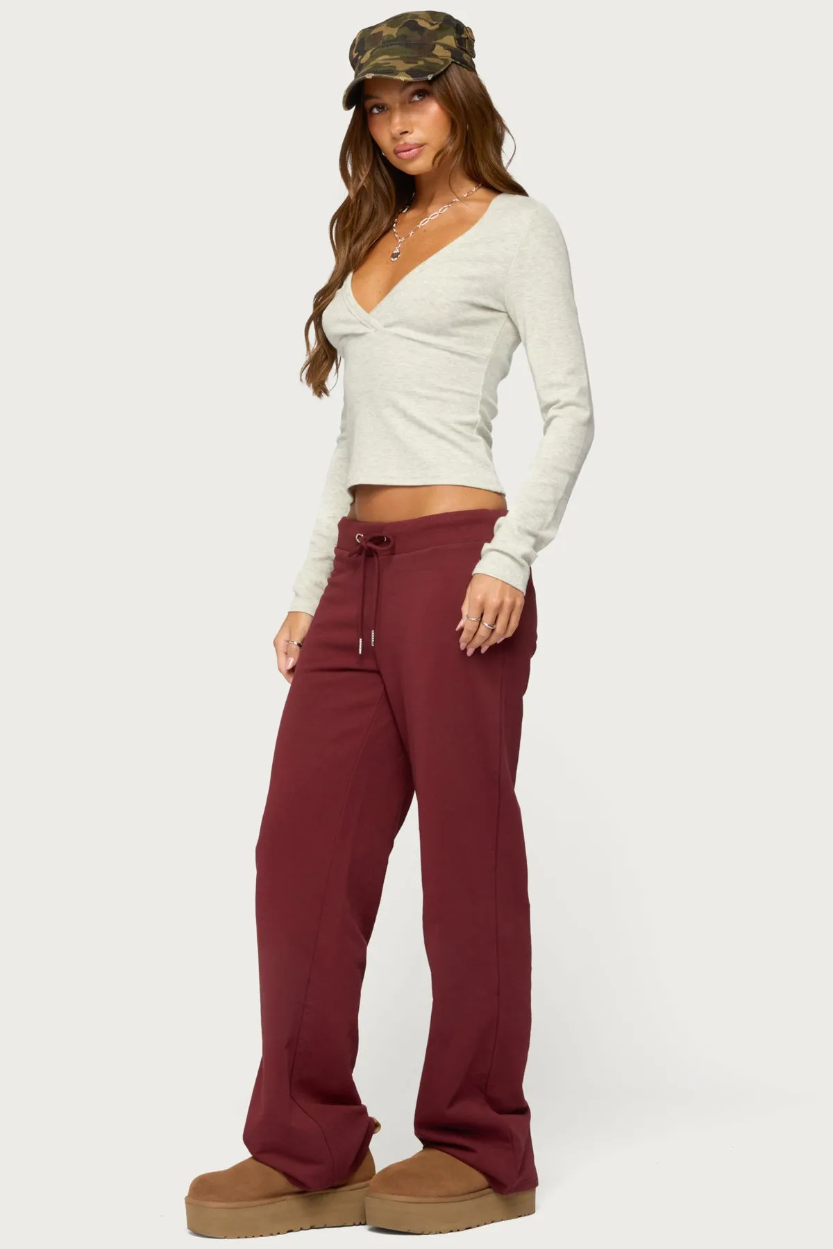 Doron V Neck Long Sleeve Top sold by Edikted product image thumbnail 5