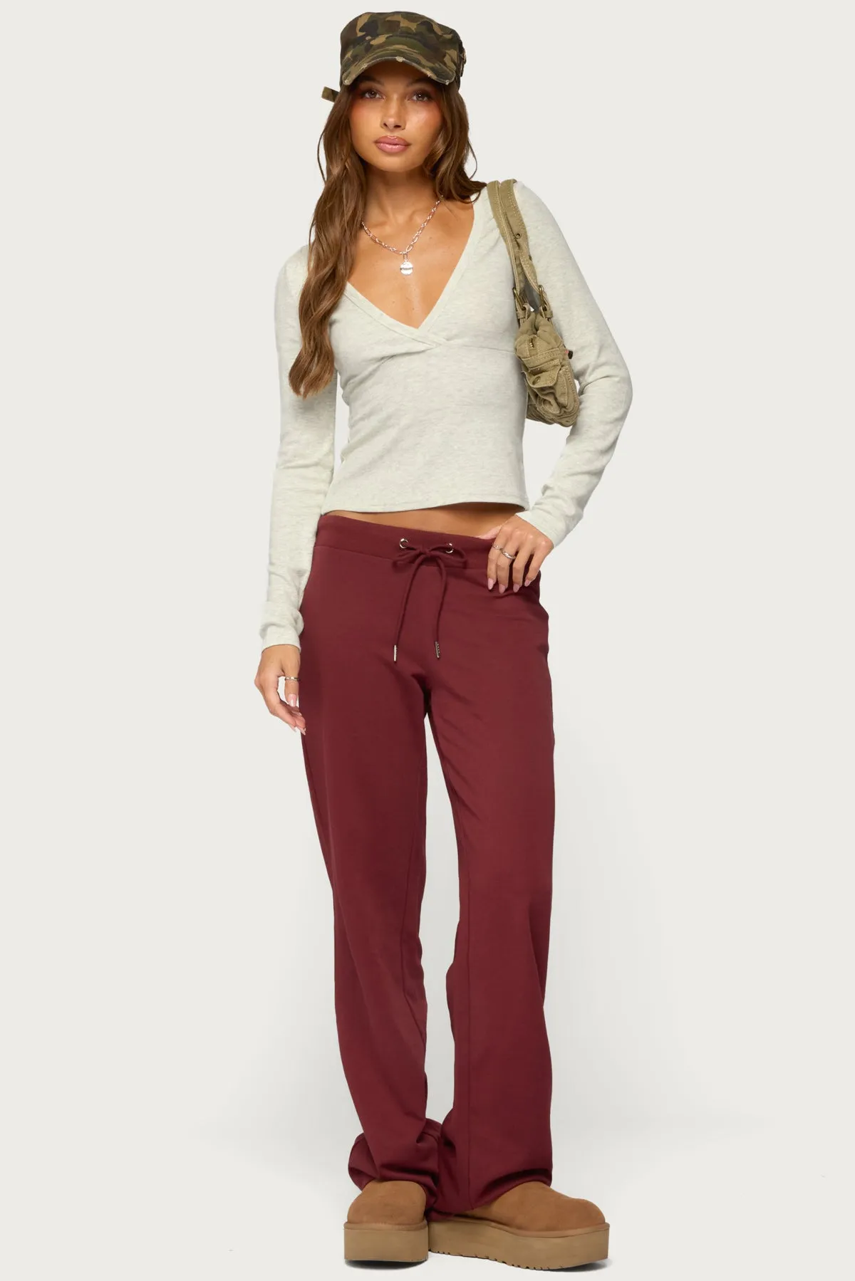 Doron V Neck Long Sleeve Top sold by Edikted product image thumbnail 2