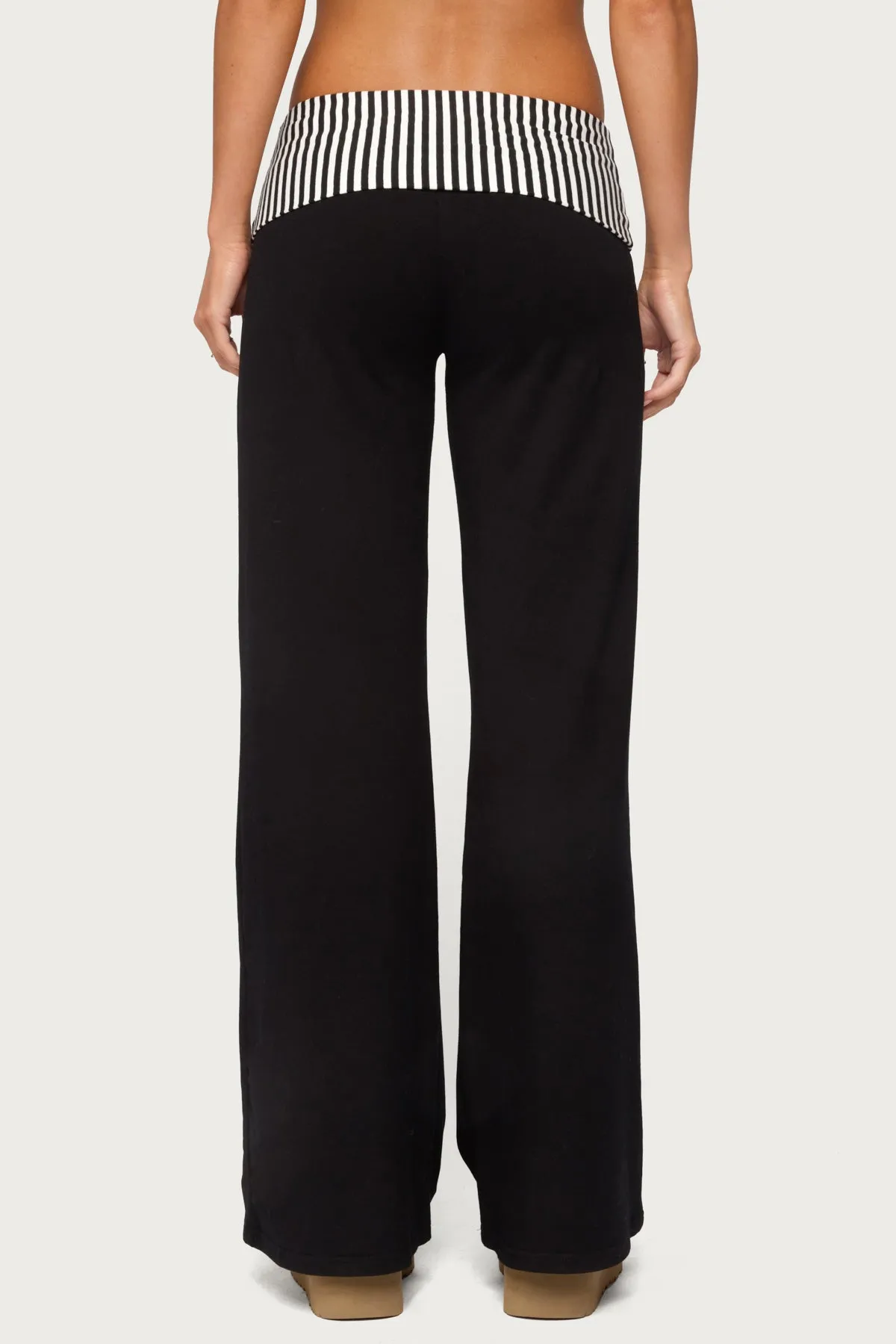 Meshey Striped Foldover Pants sold by Edikted product image thumbnail 4