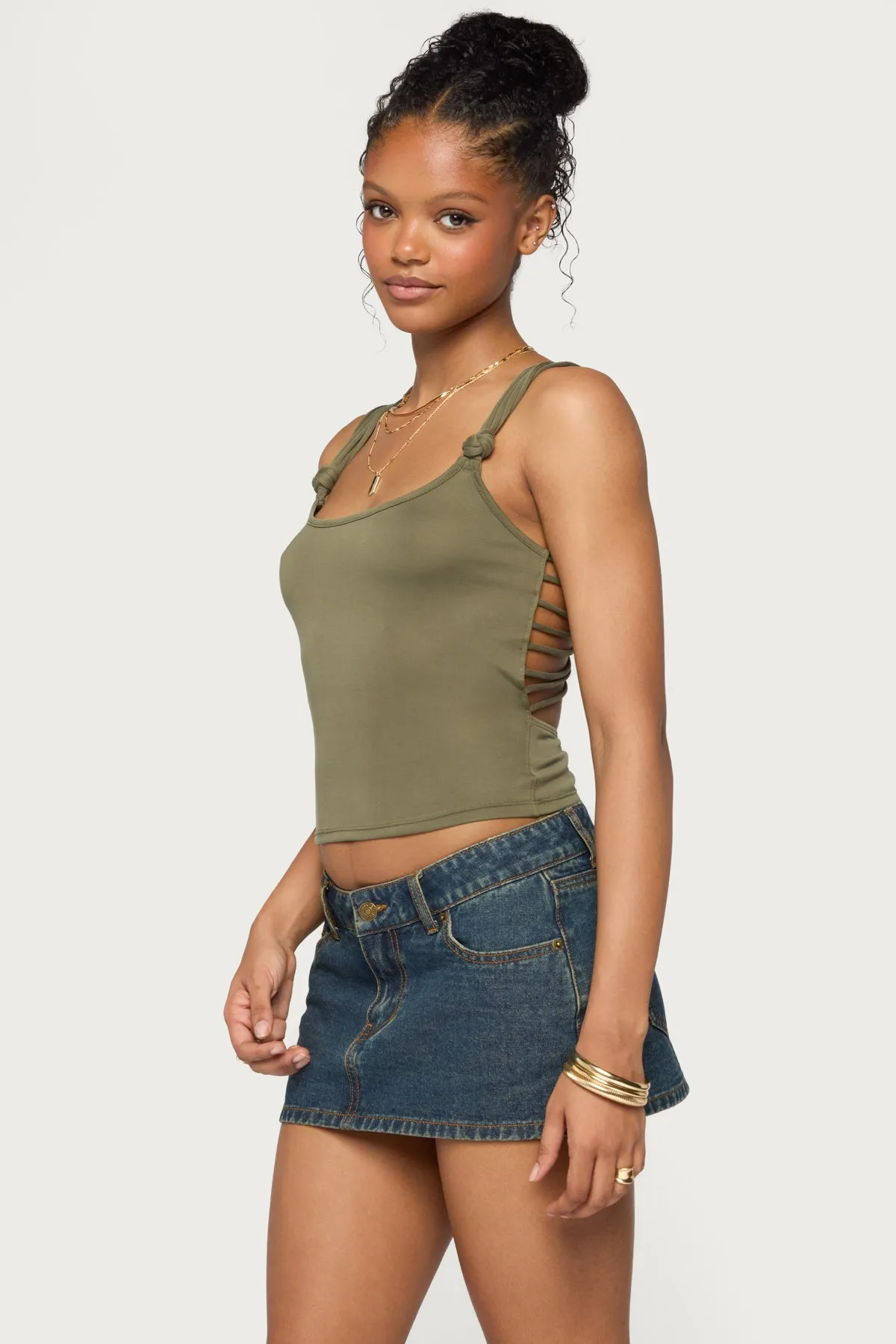 Faire Strappy Tank Top sold by Edikted product image thumbnail 4