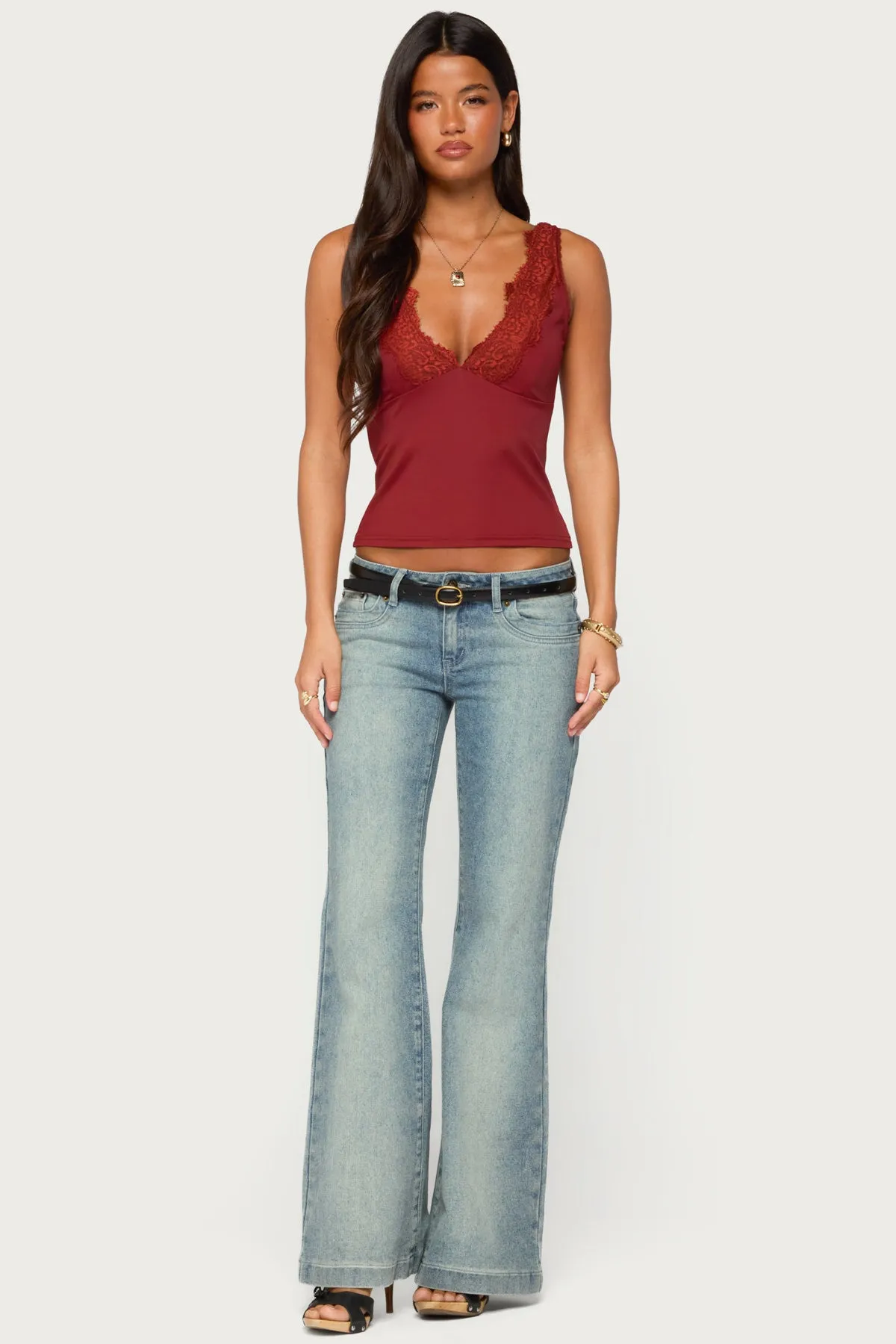 Bunni Low Rise Bootcut Jeans sold by Edikted product image thumbnail 5