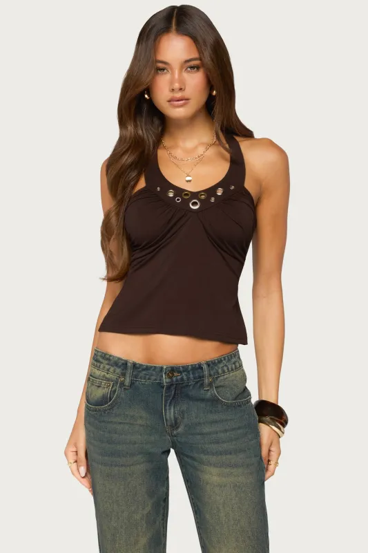 Raci Grommet Halter Top made by Edikted