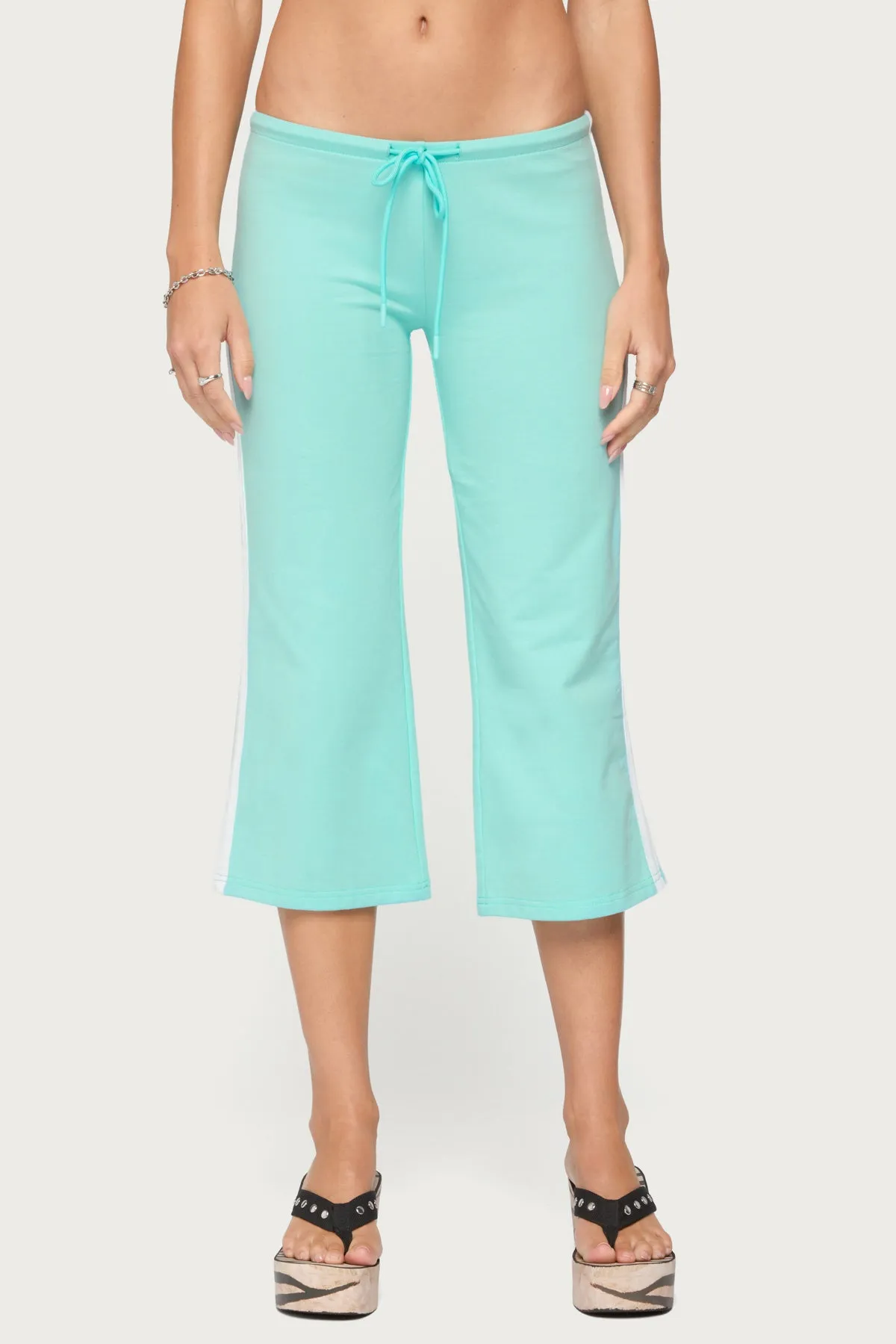Milene Contrast French Terry Capri Pants sold by Edikted product image thumbnail 2