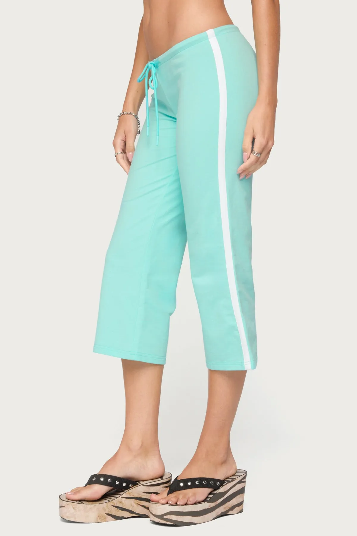 Milene Contrast French Terry Capri Pants sold by Edikted product image thumbnail 3