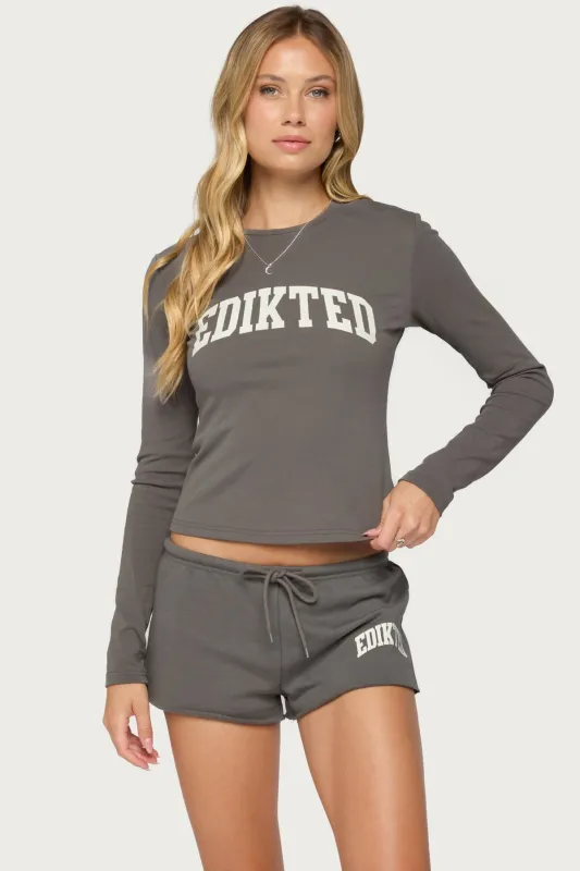 Sporty Babe Long Sleeve T Shirt made by Edikted