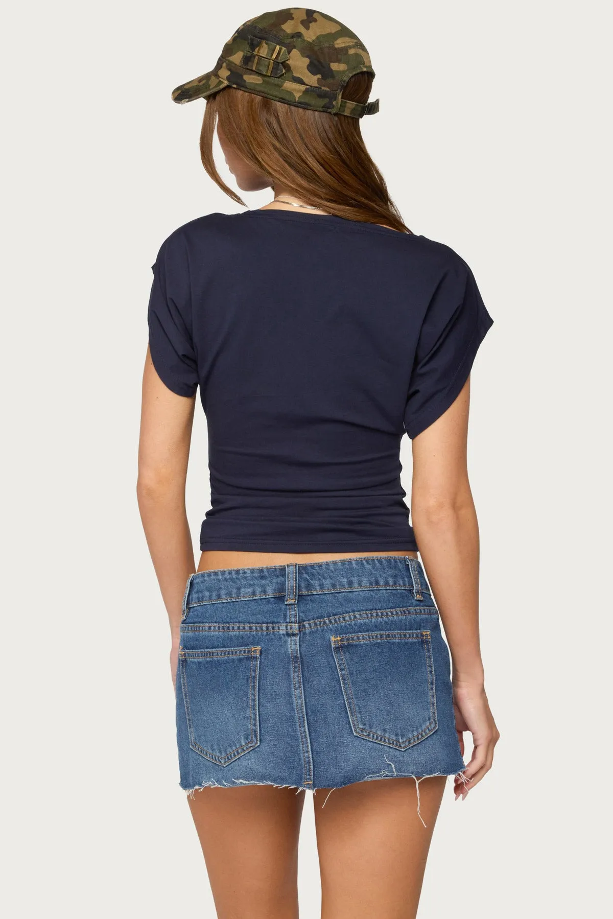 Katy Boat Neck Ruched Top sold by Edikted product image thumbnail 5